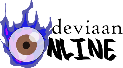 Site logo depicting an eye with blue fire around it.